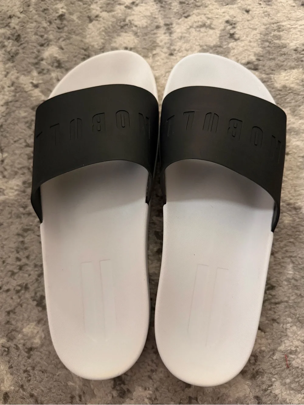 NOBULL Unisex Black and White Slides M11, W12.5